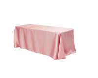 Satin Rectangular Tablecloth 3.3 x 2.3m -Pink Photo