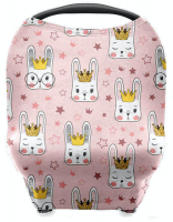 Lizel Harris Girl Bunny Multipurpose Baby Car Seat Cover and Breastfeed Cover Photo