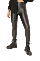 I Saw it First - Ladies Black Faux Leather High Waist Leggings Photo