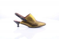 Women's leather slide heel sandal Photo