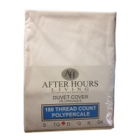 After Hours 180 Thread Count Polypercale Duvet Cover - Double - White Photo