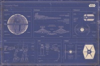Star Wars - Imperial Fleet Blueprint Poster Photo