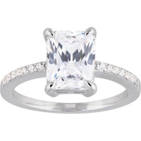 Solitaire Side Stone Design Promise Ring Photo