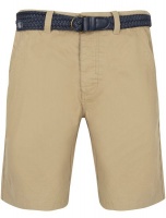 Tokyo Laundry - Mens Brad Cotton Chino Shorts with Woven Belt in Mirage Grey [Parallel Import] Photo