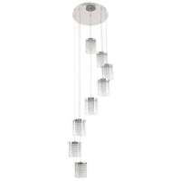 Zebbies Lighting - Pearl - Chrome 48W LED Chandelier with Crystal and Glass Photo