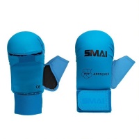 SMAI Blue WKF Approved Karate Mitts with Thumb Protection Photo