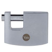Yale 60mm Shutter padlock satin chrome pack1 Photo