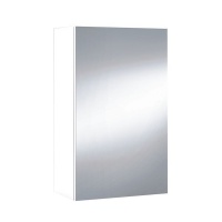 San Marco Tiles Shiny White Single Door Mirror Cabinet Photo
