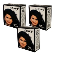 BetterBuys Glory Henna Natural Hair dye - Ammonia Free - Blue Black - 3 Pack Photo