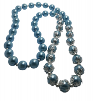 JDC Metallic Blue Bead Necklace Photo