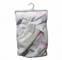 Mothers Choice Baby Blanket - "Pink Feather" Photo