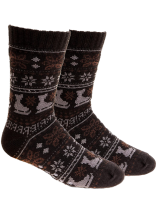 Winter Warm Slipper Socks for Men - Brown Photo