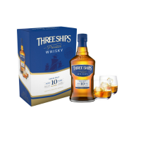 Three Ships Whisky Single Malt 10 Year Old with 2 Glasses - 1 x 750ml Photo