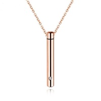 Urn with a cubic zirconia - mens necklace - Rose Gold Photo
