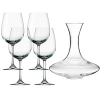 Eco Decanter Glass and 4 Wine Glasses Gift Set Photo
