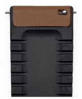 AfriNique Genuine Leather & Silicone Strap for Samsung / Huawei / Garmin / LG - Black Photo
