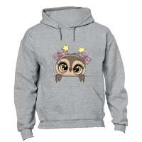 Peeking Owl- Stars - Hoodie Photo