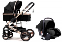 3" 1 Baby Stroller Belecoo Limited Addition Luxury Stroller - Black Photo