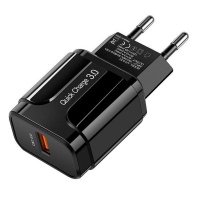 Universal USB Mobile Phone Charger Adapter 18W Quick Charge QC 3.0 - Black Photo