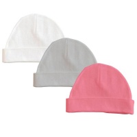 PepperSt Baby Collection - Baby Beanie Hat Set - White/Grey/DPink Photo