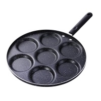 7 Holes Non-Stick Frying Pan Fried Eggs Pot - Black Photo