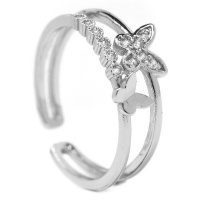 iDesire cubic zirconia butterfly ring with open back to adjust the size Photo