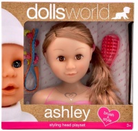 Dollsworld -Ashley Styling Head Playset Includes Brush Hair Clips Beads Hair Extensions and Ring Photo