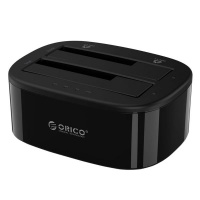 Orico 2 Bay 2.5"/3.5" USB3.0 HDD|SSD Standalone Clone Dock - Black Photo