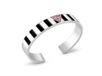 Guess - Los Angeles Guess Logo with Black and White Enamel Bangle Photo