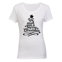 Merry Christmas Tree Design - Ladies - T-Shirt Photo