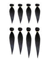 BLKT Yaki Wave 8 piecesS Human Blend Hair weaves package 8'10'12' #4 Photo