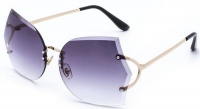 You & I Ladies Grey Rimless Sunglasses - Gold Photo
