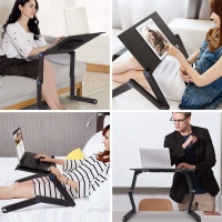 Portable Adjustable Multi Angle Cooling Laptop Stand with Mouse Pad Photo
