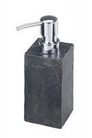 WENKO - Soap Dispenser - Slate Rock Range - Polyresin - Anthracite Photo