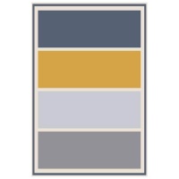 Carpet City Factory Shop Grey&Mustard Blue Stripes 160x230cm Photo