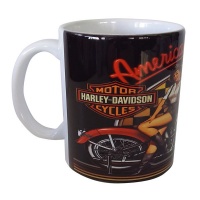 DIY Outdoor City Vintage Coffee Mug - Harley Davidson-American Classics Black Mug Photo