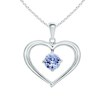Stella Luna Sweet Heart Necklace with Swarovski Light Sapphire Crystal Photo
