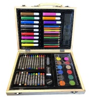 68 piece Kids Art Set in Wooden Box- Art Supplies for Drawing and Painting Photo