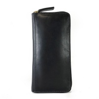 Nuvo - Genuine Leather LW01 Black Slimline Zip Around Purse Photo