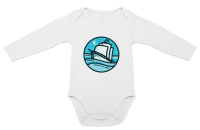 PepperSt Long Sleeve Baby Grow - Boat - White Photo