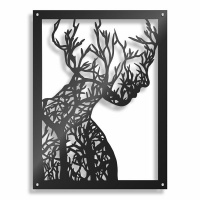 Unexpected Worx Tree Woman Raised Metal Wall Art Home Décor - 60x80cm By Photo