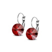 Dhia Rivoli Red drop earring Embellished with Swarovski Crystals-10mm Photo