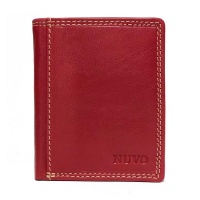 Nuvo Red Genuine Leather Slim Wallet 141 Photo