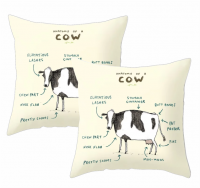PepperSt Scatter Cushion Cover Set | The anatomy of a Cow Photo
