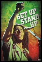 BOB MARLEY - Get Up Stand Up Poster with Black Frame Photo