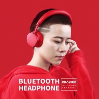 Remax RB-520HB Wireless Bluetooth Headset with Mic - Red Photo