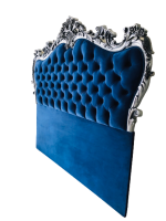 Decorist Home Gallery Rixoss - Blue Velvet Headboard Super King Size Photo