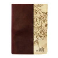 My Sarie Marais A4 Genuine Leather sleeve for a writing pad with floral illustration Inlay Photo