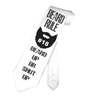 PepperSt Men's Collection - Designer Neck Tie - Beard Rule #18 Photo