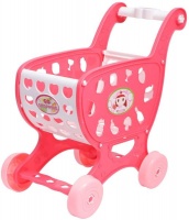 Mini Shopping Cart Toy with Wheels Pretend Trolley Supermarket Red Photo